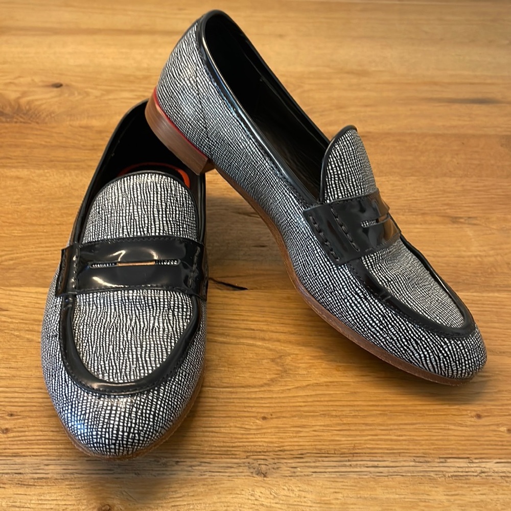 EUC Rag & Bone Dina Saffiano Leather Penny Loafers